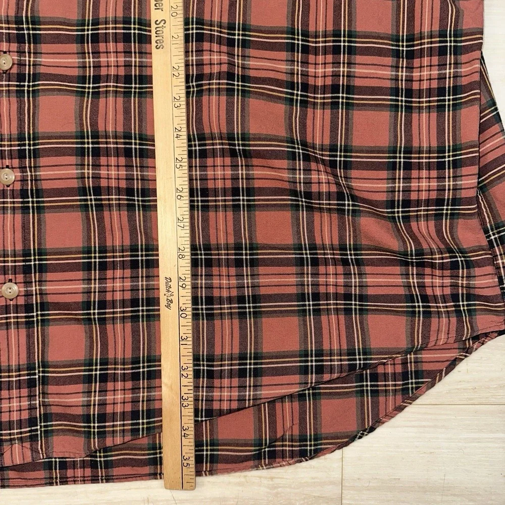 Ralph Lauren Mens Button Down Shirt Plaid Western Oxford Pony Logo 4XL Cotton‎
